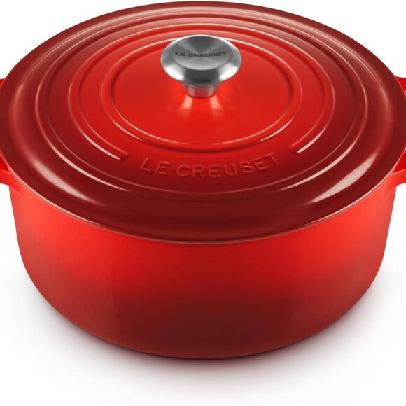 Le Creuset Enameled Cast Iron Signature Round Dutch Oven, 7.25 qt., Cerise - Picture 2 of 12